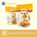 Pure natural transparent plastic bags for cookies with round bottom and zipper